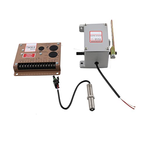 Lfhelper Heavy Duty Diesel Generator ADC120 Stellantrieb Actuator 12V + Regler ESD5500E Speed Controller + magnetischer Tonabnehmersensor MPU 3034572 für Generator 1 Satz Stellantrieb ADC120-12 von Lfhelper