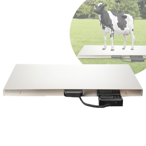 Lfhelper Veterinärwaage 150kg/50g 300kg/100g Bodenwaage Plattformwaage LCD Digitalwaage Große Tierwaage Hundewaage Paketwaage Haustierwaage 103x53 cm von Lfhelper