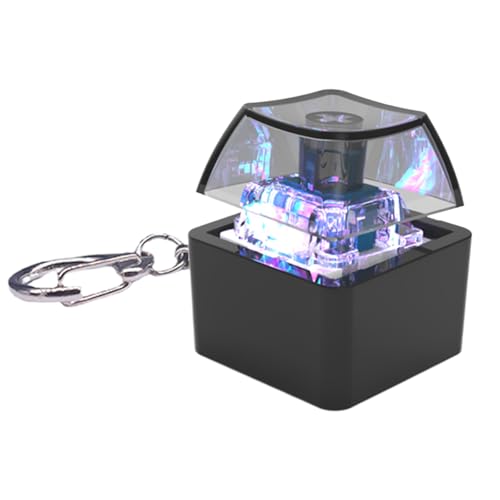 Mechanischer Tastenkappen-Tester, Schlüsselanhänger mit LED-Beleuchtung zur Stressreduzierung und Entspannung, für Zuhause oder Büro Mechanischer Tastenkappen-Tester, Schlüsselanhänger mit LED-Beleuchtung zur Stressreduzierung und Entspannung, für Zuhause oder Büro von LfrXtra
