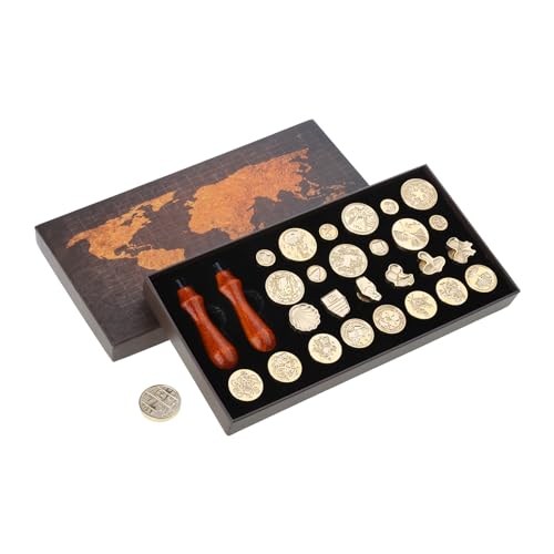 Messinginitial Wachsversiegelungsstempel Mit 26 Buchstaben Wachs Seal Stempel 2pcs Holzgriff Kartenherstellung Vorräte Messinginitial Wachsversiegelungsstempel Mit 26 Buchstaben Wachs Seal Stempel 2pcs Holzgriff Kartenherstellung Vorräte von LfrXtra