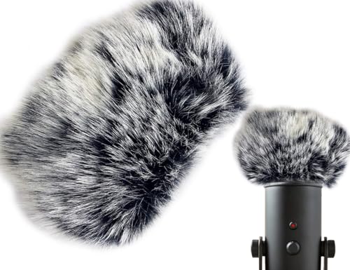 Lhbwhiz Mikrofon-Windschutzscheibe,Muff Pelz Windschutz,Mini Wind Pop-Filter Schaummikrofon,Lavalier Fell Rausfiltert Windgeräuschen,Kompatibel mit Mic und mehr(frostschwarz) von Lhbwhiz