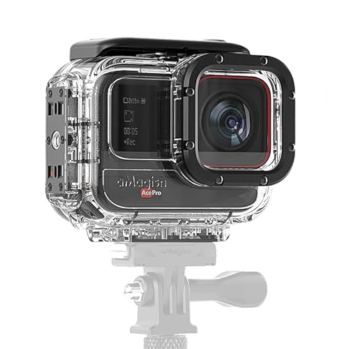 60 Meter Kamera-Tauchgehäuse wasserdichte Schutzhülle für Insta360 Ace Pro für Insta360 Ace Unterwasser-Gehäuse Schutzgehäuse Action Kamera Zubehör (AcePro) von LiLiTok