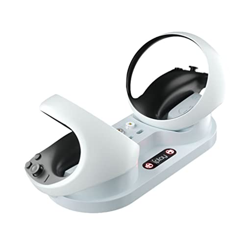 LiLiTok Dual Controller Ladegerät kompatibel für PS5 VR2 Ladestation mit LED-Licht, Tpye C Ladegerät für PSVR2 Handgriff Ladestation VR Zubehör von LiLiTok