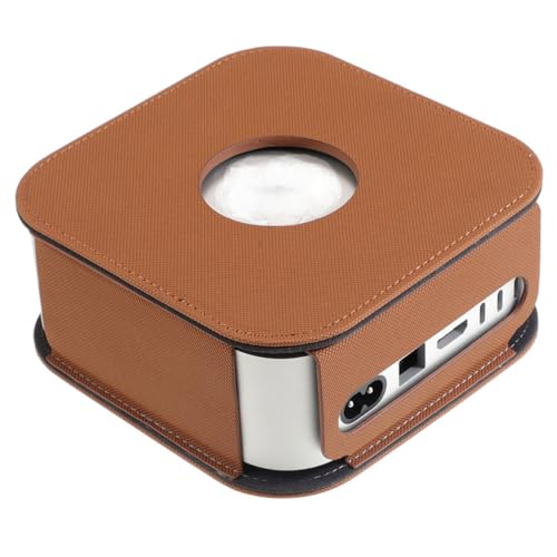 Schutzhülle für Mac Mini M4/M4 Pro 2024 Schutzhüllen Lederhülle, Mac Mini Desktop Computer M4 Pro Cases Hülle staubdichtes Cover, präziser Ausschnitt, stoßfest (Braun) von LiLiTok