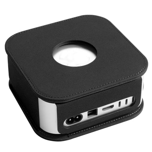 Schutzhülle für Mac Mini M4/M4 Pro 2024 Schutzhüllen Lederhülle, Mac Mini Desktop Computer M4 Pro Cases Hülle staubdichtes Cover, präziser Ausschnitt, stoßfest (Schwarz) von LiLiTok