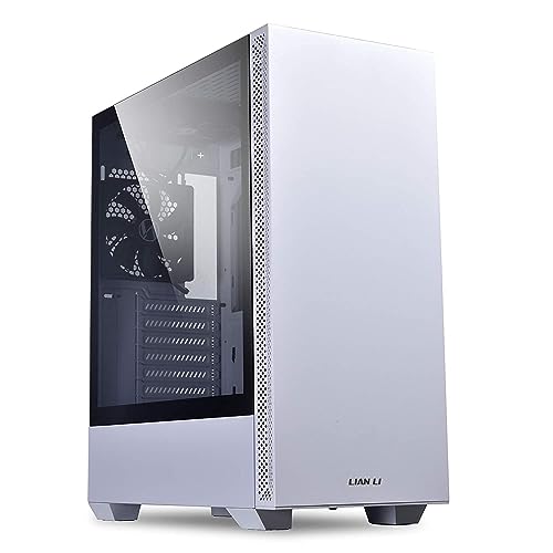 Lian Li LANCOOL 205 Midi Tower PC Gehäuse ATX, Tempered Glass Case PC Gaming, Desktop Gehäuse, Gaming Case for PC, Glas Gehäuse PC ATX, PC Gehäuse Weiß, PC Case White von Lian Li