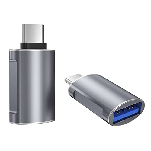 USB C auf USB Adapter, USB C 3.0 OTG Anschluss Adapter [2 Stück] Kompatibel mit USB Thunderbolt 3/4, Laptop, Smartphone, PC und Anderen USB Interface Geräten von Liaoan