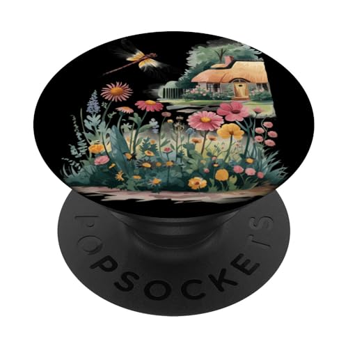 Cottagecore Libelle Natur Ästhetisch Floral Libelle PopSockets mit austauschbarem PopGrip von Libelle Blumen Geschenke Cottagecore Ästhetik