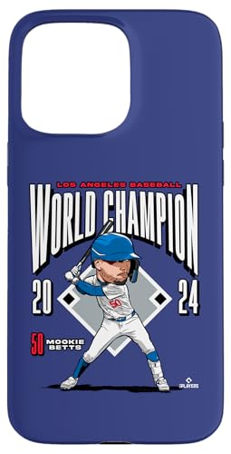 Hülle für iPhone 15 Pro Max Los Angeles 24 Weltmeister | Mookie Betts | MLBWS24MB von License Champs