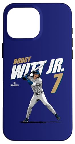 Hülle für iPhone 16 Pro Max Bobby Witt Jr. | Kansas City Baseballspieler | MLBWIT3001 von License Champs