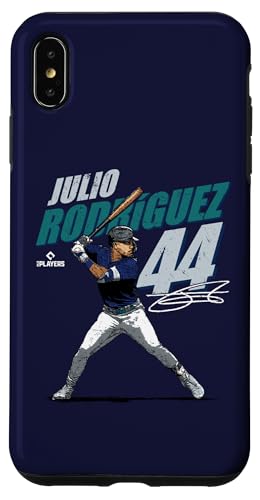 Hülle für iPhone XS Max Julio Rodriguez | Seattle Baseball MLB-Spieler | MLBJROD3001 von License Champs