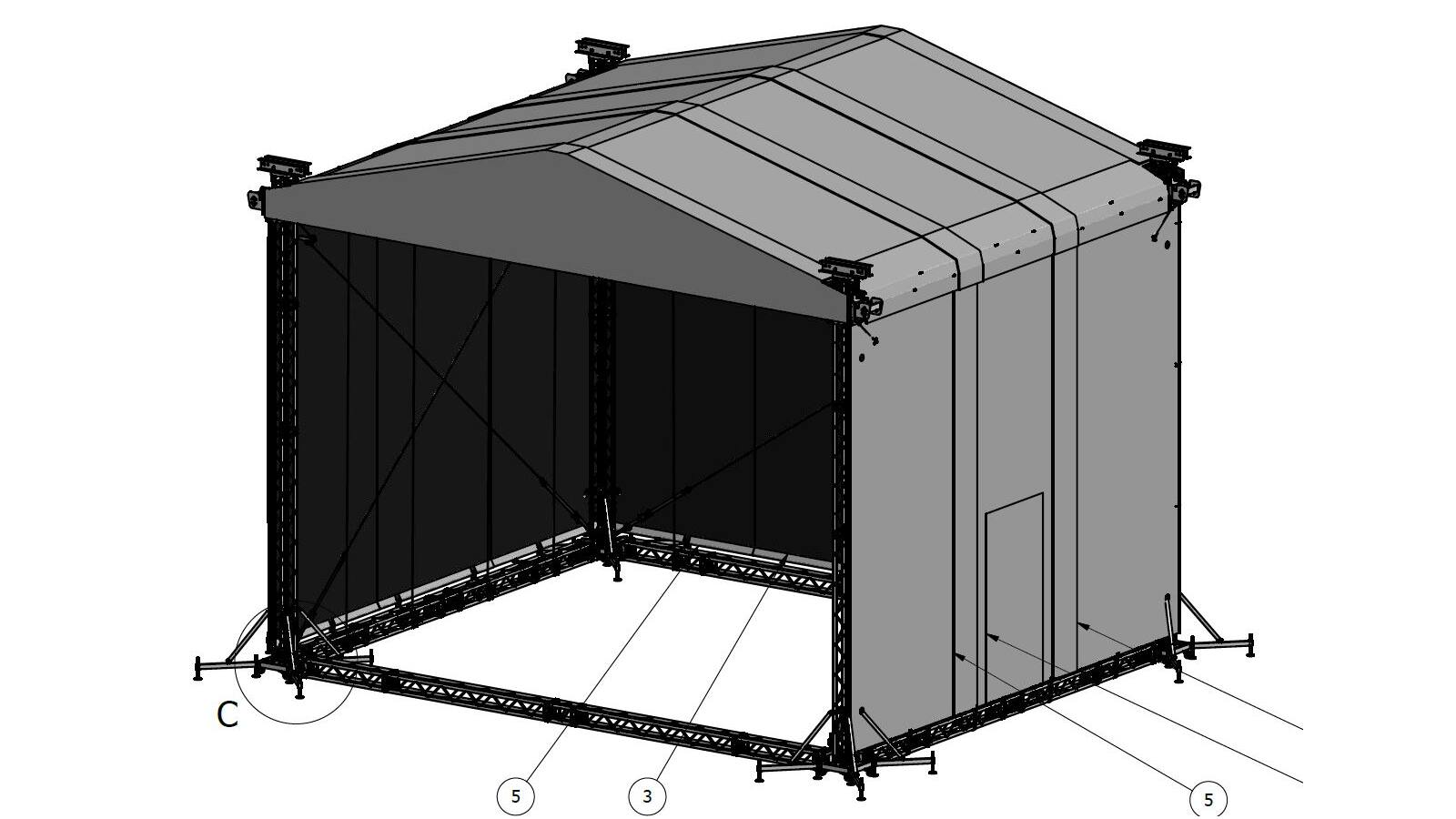 Dachplane für Prolyte MPT ROOF 12x10 von Licht Produktiv