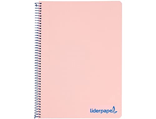 Notizbuch Liderpapel a5 Microwonder Kunststoffdeckel 120h 90g Rahmen 5 mm 6 Löcher rosa von Liderpapel