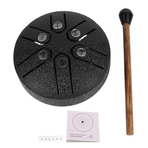 3 Zoll 6 Noten Tongue Drum Zungentrommel Stahl Mini Handtrommel Tragbare Sorgenfreie Trommel mit Trommelstock für Anfänger von LiebeWH