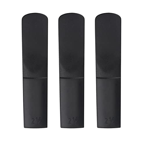 3pcs Kunststoff Saxophonblätter Altsaxophon Mundstück Blätter Teile 2,5 Saxophon Reparatur Blatt Zubehör Schwarz von LiebeWH