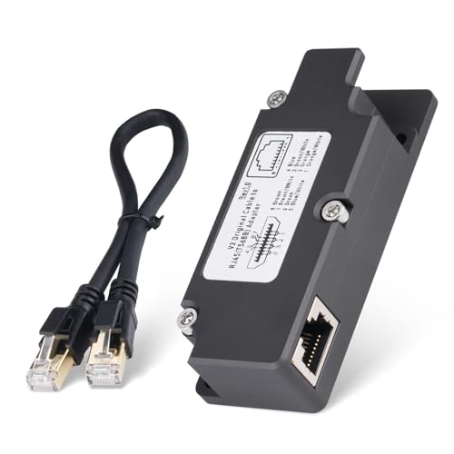 Ethernet-Adapter mit CAT8-Kabel für Dishy V2 auf RJ45-Adapter, PoE-Injektor-Set, Gehäuse aus Aluminiumlegierung von LiebeWH