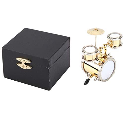 Mini Drum Model Schlagzeug Miniatur-Musikinstrumente Mini-Schlagzeug-Set Miniatur-Instrumente Verzierung Replica Drum Set Ornament Schlagzeuger Geschenk von LiebeWH