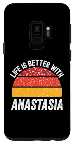 Hülle für Galaxy S9 Das Leben ist besser mit Anastasia, Retro-Sonnenuntergangs-Grafikstil von Life Is Better With Sunset Designs