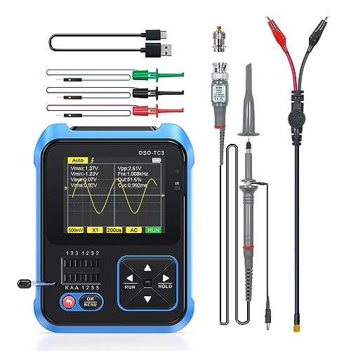 Digitales Oszilloskop, 3-in-1, DSO-TC3, tragbarer Transistor-Tester, Multimeter, zur Erkennung der Diodenspannung, multifunktional, LCR PWM, extern von Lifellery