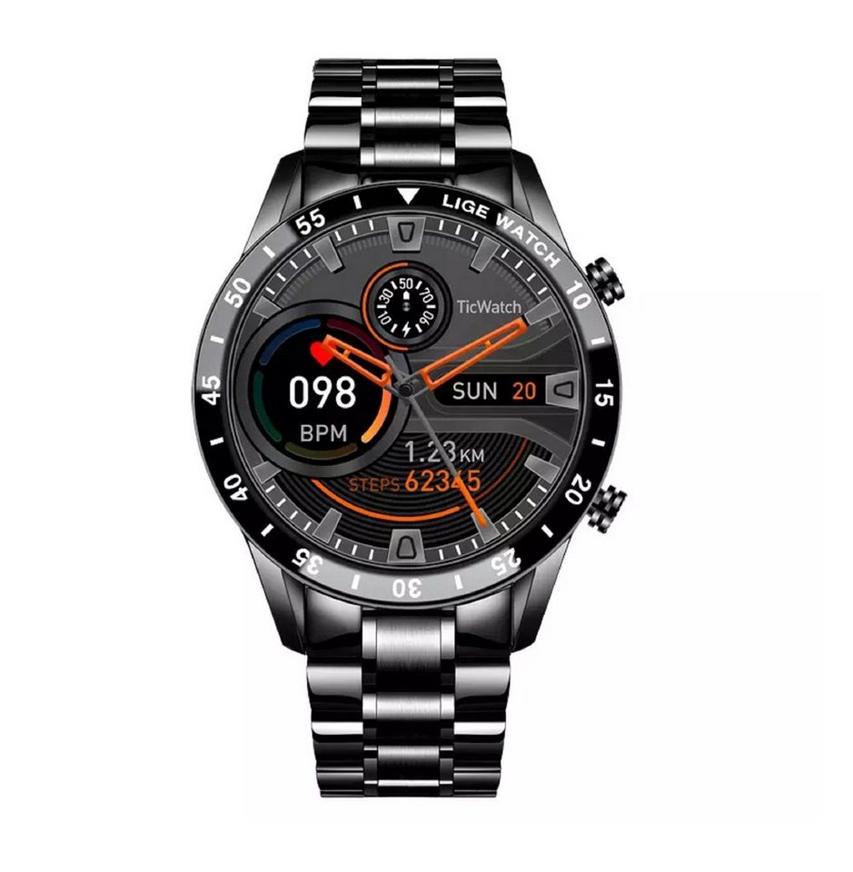Lige BW0189 Smartwatch (1,3 Zoll), HD-IPS-Bildschirm, IP67, Fitness-Tracker, Wählen, Herzfrequenz von Lige