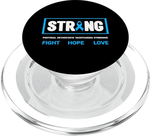 POTS Strong - Haltungsorthostatisches Tachykardiensyndrom PopSockets PopGrip für MagSafe von Light Blue POTS Awareness Apparel.