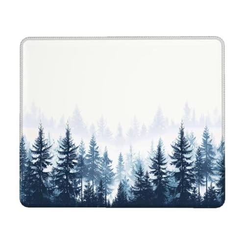 Mauspad, 42 x 35 cm Mauspad Klein, Gaming Mauspad Minimalistisch mit Wasserdicht und Rutschfester, Vernähter Kanten Mousepad Blau und Weiß, Mouse Pad Verbessert Geschwindigkeit und Präzision H-2 von Lihogbo