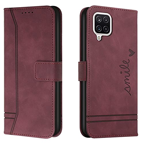 Lihondar Kompatibel mit Samsung Galaxy A42 5G/ M42 5G Hülle, Handyhülle Samsung A42 5G, M42 5G Leder Klappbar Schutzhülle Wallet Cover Flip Case für Samsung A42 5G/ M42 5G Klapphülle (Rot) von Lihondar