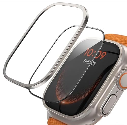 LiiLaa Schutzfolie für Apple Watch Ultra für Panzerglas, Volle Abdeckung, Blasenfreie von LiiLaa