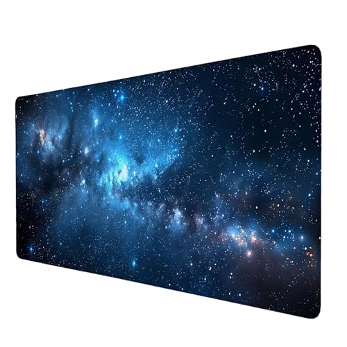 Mauspad Blau, Mauspad XXL 1500x600 mm, Großes Schreibtischunterlage mit Sternenhimmel Motiv, Gaming Mousepad mit Einer Speziellen Oberfläche Verbessert Geschwindigkeit und Präzision, für Gaming, Y-7 von Lijahoo