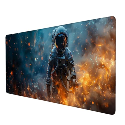 Mauspad Cool, Mauspad XXL 1500x600 mm, Großes Schreibtischunterlage mit Astronaut Motiv, Gaming Mousepad mit Einer Speziellen Oberfläche Verbessert Geschwindigkeit und Präzision, für Gaming, Büro B-8 von Lijahoo