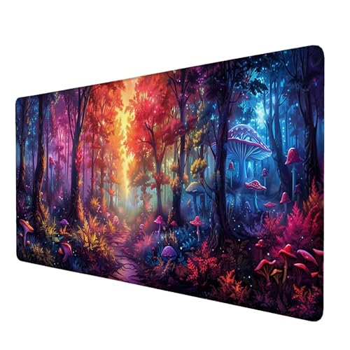 Mauspad Farbe, Mauspad XXL 1500x600 mm, Großes Schreibtischunterlage mit Baum Motiv, Gaming Mousepad mit Einer Speziellen Oberfläche Verbessert Geschwindigkeit und Präzision, für Spiel, Zuhause K-7 von Lijahoo