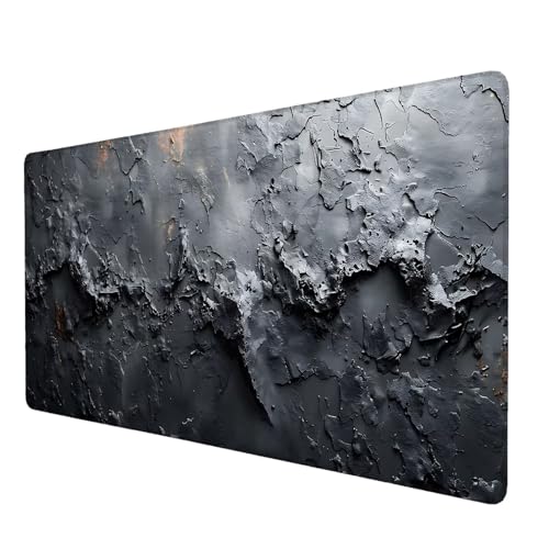 Schreibtischunterlage, Schwarz Mauspad XXL 120 x 60 cm, Erweitertes Gaming-Mauspad mit Genähten Kanten, Rutschfeste Wasserdichte Gummiunterseite Mauspad Einfach, für Büro, Zuhause, Schreibtisch D-4 von Lijahoo