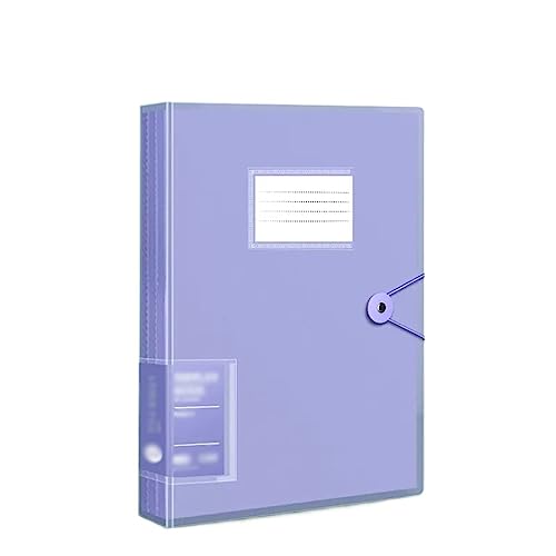 Lijiaxiuyc-101 dokumentenaufbewahrungstasche A4-Datenbuchordner, transparenter Dateiordner mit losem Blatt, Sortier- und Organisationsordner, 60 Seiten, Dateispeicherordner Ordner(Purple) von Lijiaxiuyc-101