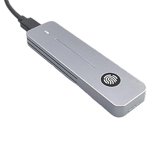 Lily Brown NVMe SSD Gehäuse Unterstützt Fingerabdruck Verschlüsselung Schnelle Übertragungsgeschwindigkeit 10 Gbit/s Einfache Installation USB 3.2/USB 3.1 SSD Gehäuse von Lily Brown