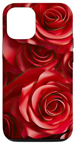 Hülle für iPhone 15 Pro Niedlicher Blumenstrauß mit roten Rosen und Blumenmuster von LilyLane Florals