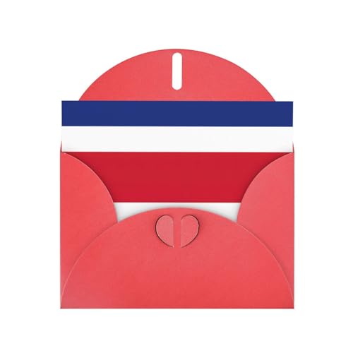 LimPac Grußkarte mit Flagge von Costa Rica, für alle Anlässe, für Hochzeit, Geburtstag, Thinking Of You, mit Umschlägen von LimPac