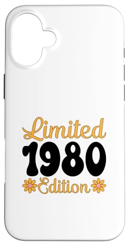 Hülle für iPhone 16 Plus Limitierte Ausgabe von 1980, Geburtstag 1980 von Limited Edition 1980 Birthday Retro Celebration