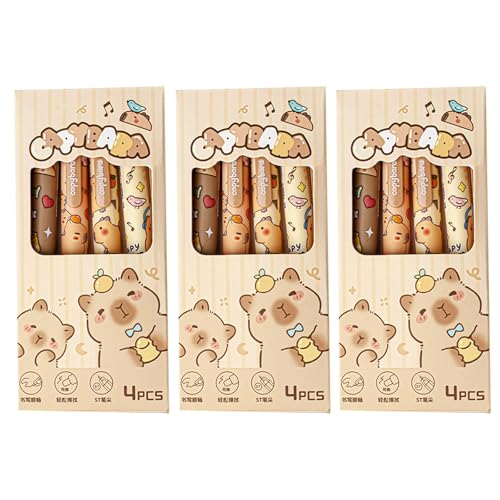 12Pcs Cartoon Löschbaren Stift Nachfüllbare Versenkbare Löschbaren Stift Für Frauen Student Schreiben Feststellend Journaling von Limtula