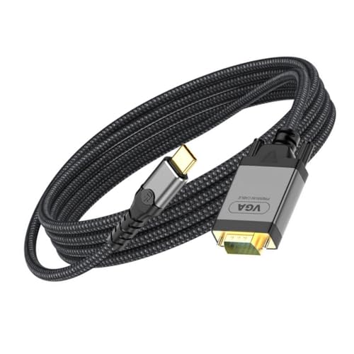 Limtula Haltbarkeit USB 3.1 Typ C Zu VGA Adapter Typ C Zu VGA Kabel 200 cm Kabel Für Nahtlose Displayverbindung 1920 X 1080P von Limtula