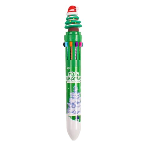 Limtula Weihnachts-Kugelschreiber, 10 Farben, mehrfarbiger Stift für Weihnachtsstrumpffüller, Weihnachtsgeschenke, Partyzubehör von Limtula