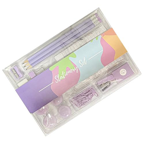 Magnete, Pinnnadeln, multifunktionale Büroklammern, Radiergummi, Büroklammern, Bleistifte, Cartoon-Notizbuch, Binder-Clips für die Schule Magnete, Pinnnadeln, multifunktionale Büroklammern, Radiergummi, Büroklammern, Bleistifte, Cartoon-Notizbuch, Binder-Clips für die Schule von Limtula