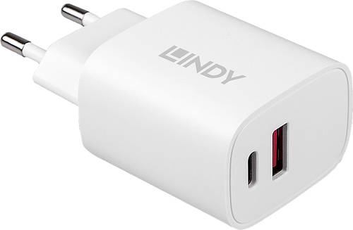 LINDY 20W USB Typ A & C Charger USB-Ladegerät 20W Innenbereich Anzahl Ausgänge: 2 x USB-A, USB-C® von Lindy