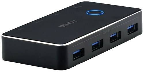 LINDY 4+2 Port USB 3.2 Gen 1-Umschalter (USB 3.0) Schwarz von Lindy