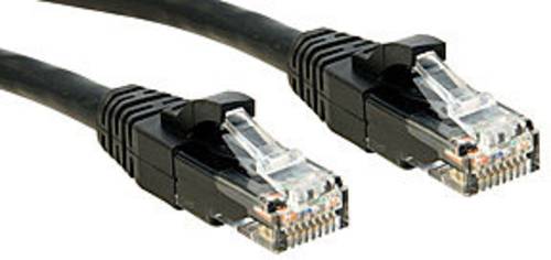 LINDY 45432 RJ45 Netzwerkkabel, Patchkabel CAT 6 U/UTP 1.00m Schwarz mit Rastnasenschutz 1St. von Lindy