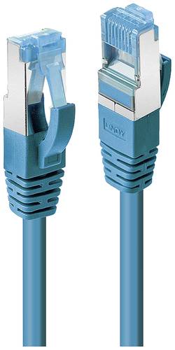 LINDY 47145 RJ45 Netzwerkkabel, Patchkabel CAT 6a S/FTP 0.30m Blau 1St. von Lindy