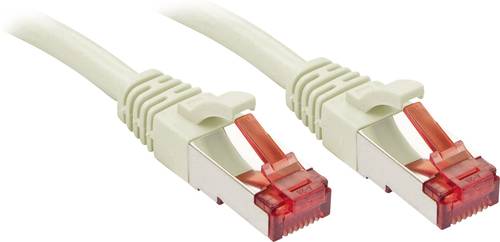 LINDY 47700 RJ45 Netzwerkkabel, Patchkabel CAT 6 S/FTP 0.30m Grau mit Rastnasenschutz 1St. von Lindy