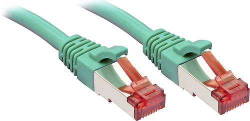 LINDY 47745 RJ45 Netzwerkkabel, Patchkabel CAT 6 S/FTP 0.30m Grün mit Rastnasenschutz 1St. von Lindy