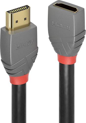 LINDY HDMI Verlängerungskabel HDMI-A Stecker, HDMI-A Buchse 3.00m Anthrazit, Schwarz, Rot 36478 ver von Lindy
