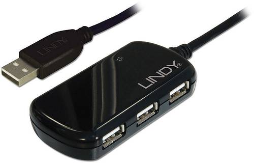 LINDY USB 2.0-Hub mit eingebautem Repeater von Lindy