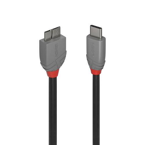 LINDY USB-Kabel USB 3.2 Gen1 (USB 3.0 / USB 3.1 Gen1) USB-C® Stecker, USB-Micro-B 3.0 Stecker 2.00m von Lindy